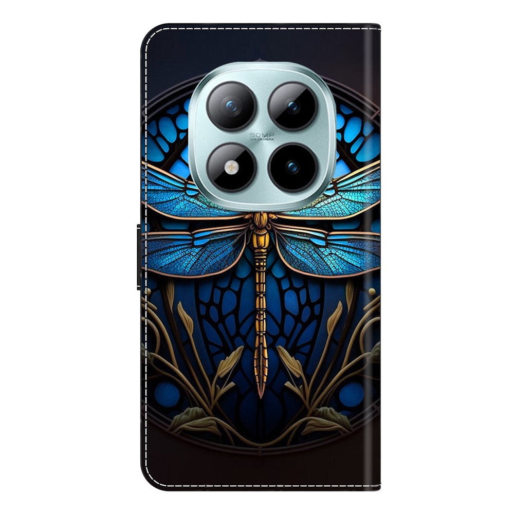 Különleges könyv tok a Xiaomi Poco M8 5G/Redmi Note 15 5G/Note 15 4G - kék szitakötőhöz