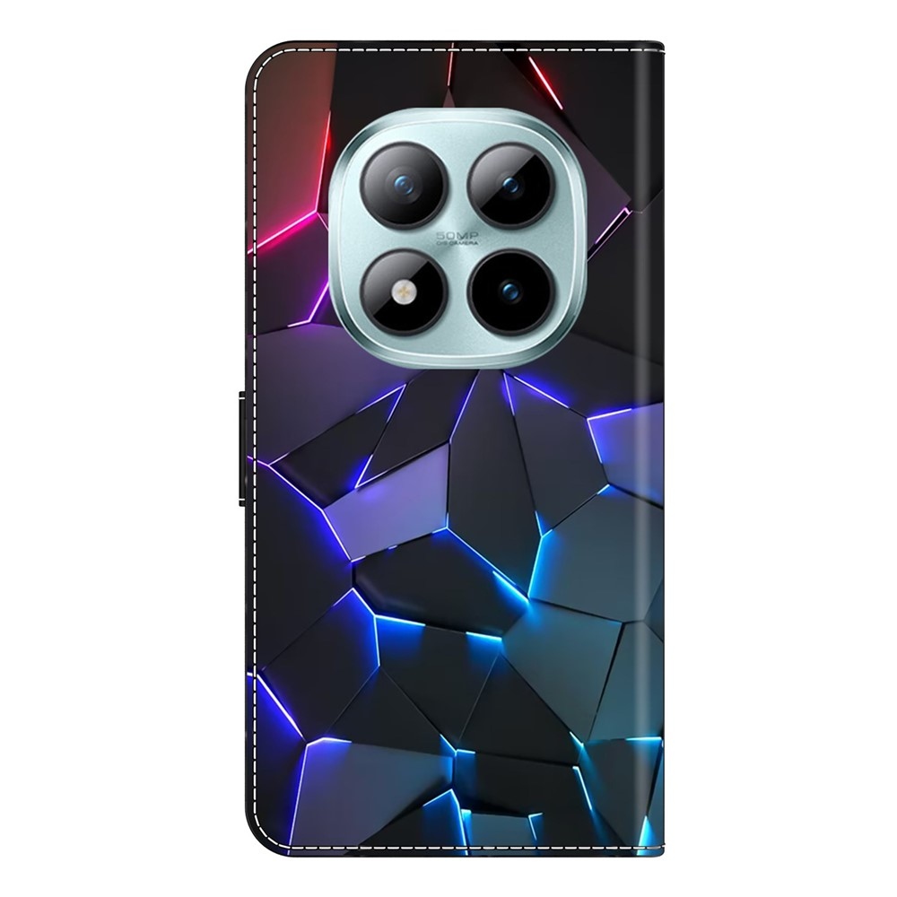 Különleges könyv tok Xiaomi Poco M8 5G/Redmi Note 15 5G/Note 15 4G - neon repedések 1