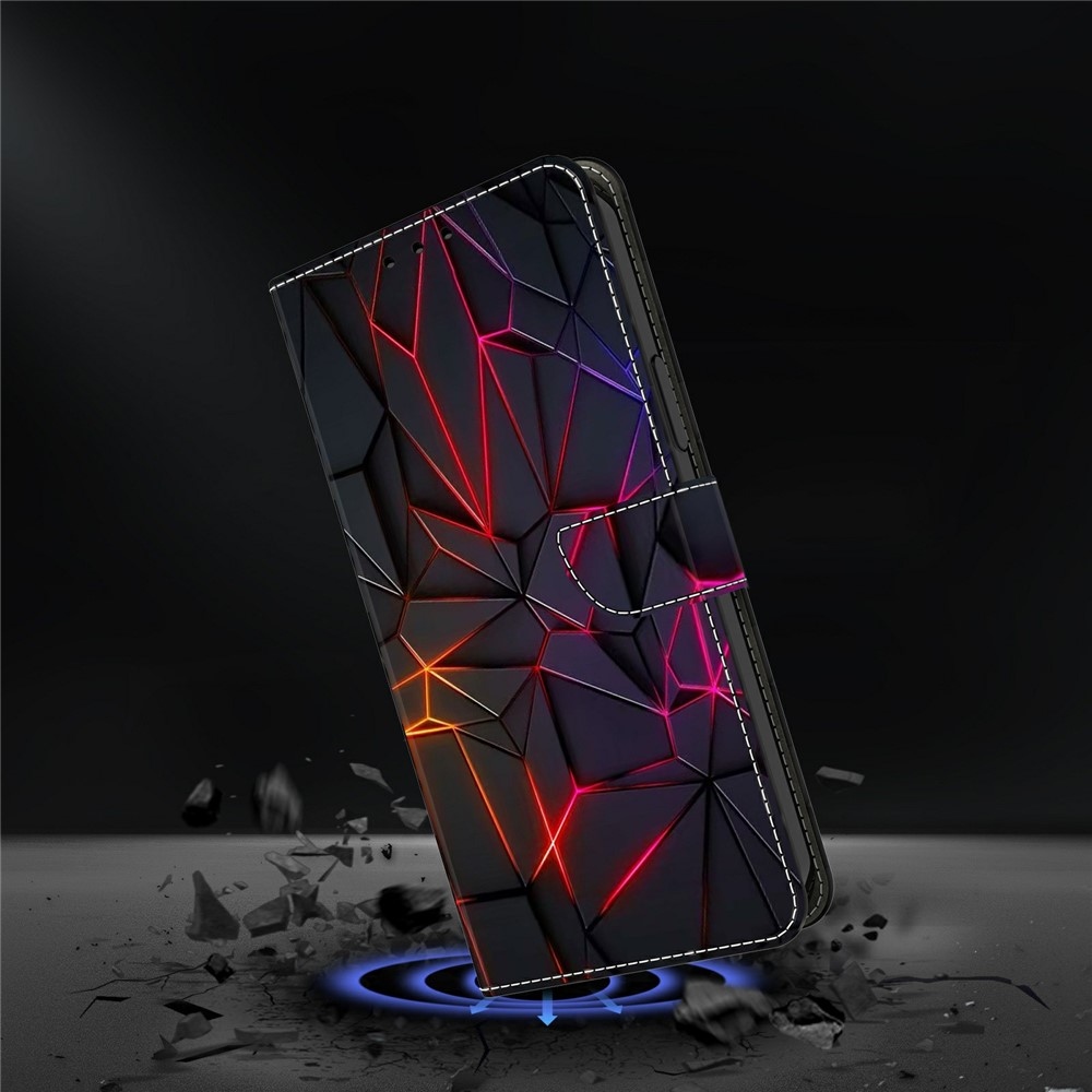 Különleges könyv tok a Xiaomi Poco M8 5G/Redmi Note 15 5G/Note 15 4G - neon repedésekhez