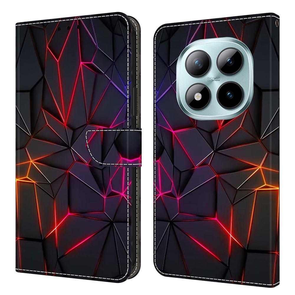 Különleges könyv tok a Xiaomi Poco M8 5G/Redmi Note 15 5G/Note 15 4G - neon repedésekhez