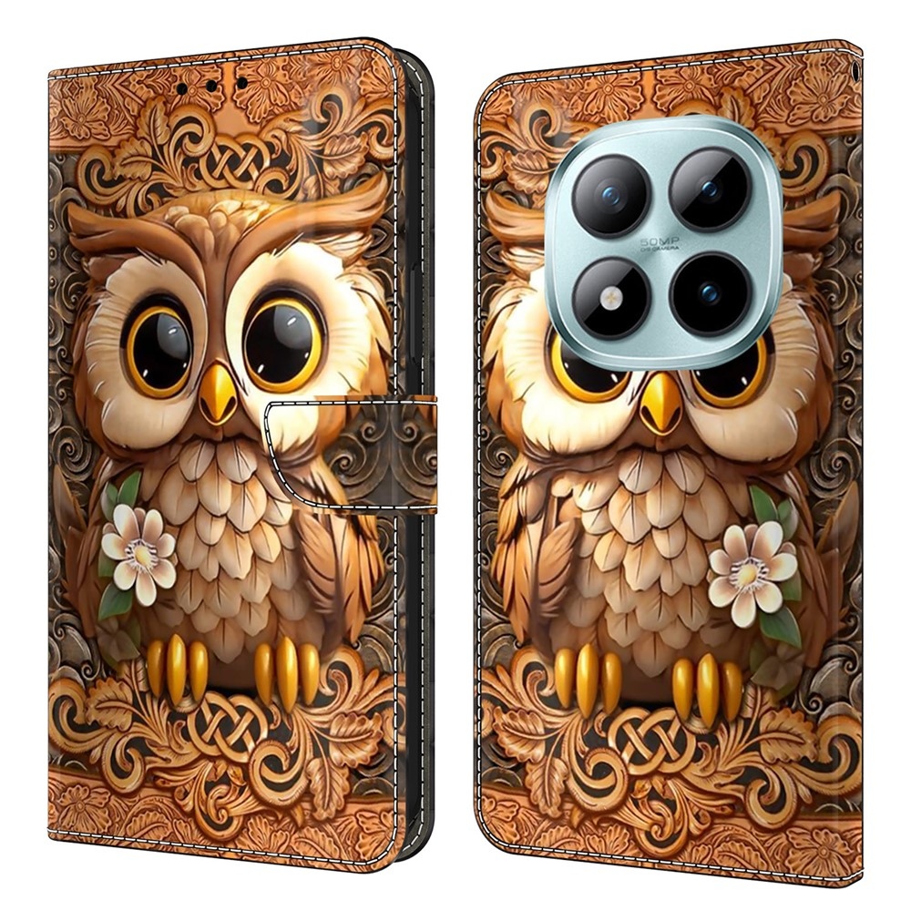 Különleges könyv tok Xiaomi Poco M8 5G/Redmi Note 15 5G/Note 15 4G - bagoly