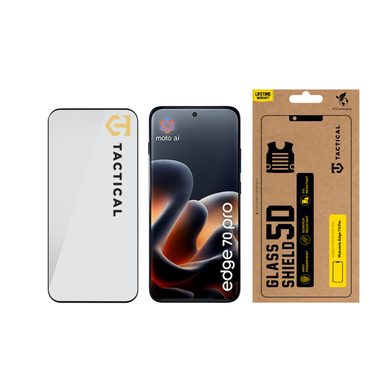 Tactical Glass Shield 5D üveg a Motorola Edge 70 Pro-hoz, fekete 
