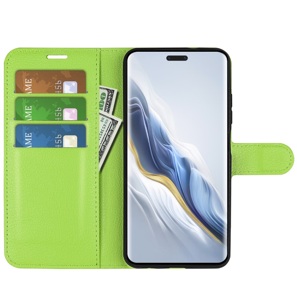 Litchi könyv tok a Honor Magic 6 Pro 5G készülékhez - zöld