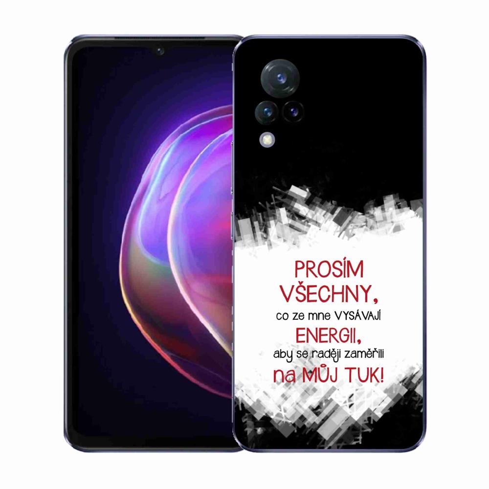 Gél borító mmCase Vivo V21 4G/5G - vicces szöveg 1 piros