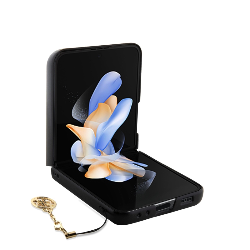 Guess 4G Charms Hátsó borító Samsung Galaxy Z Flip 5 barna