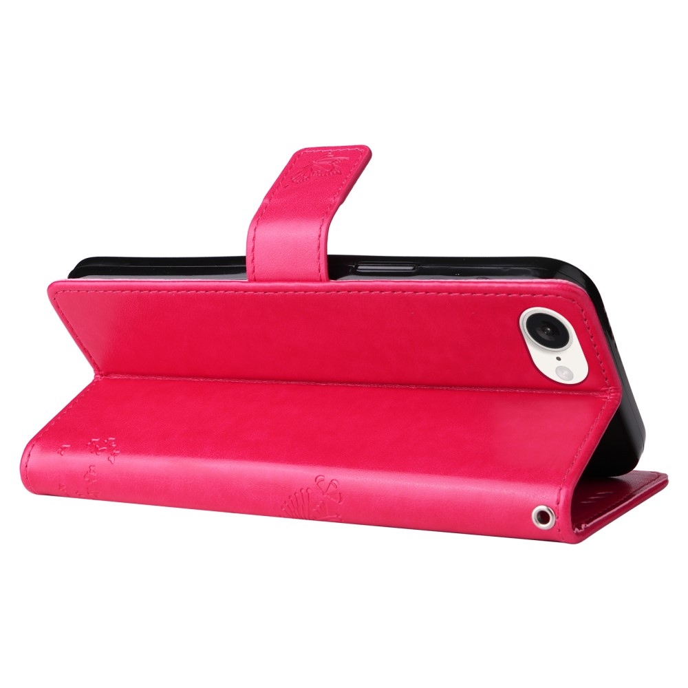 Fák könyvtáska iPhone 16e készülékhez - rózsaszínű