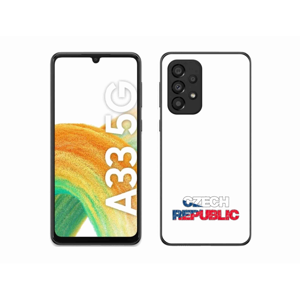 Gél borítás mmCase Samsung Galaxy A33 5G - Csehország fehér háttérrel