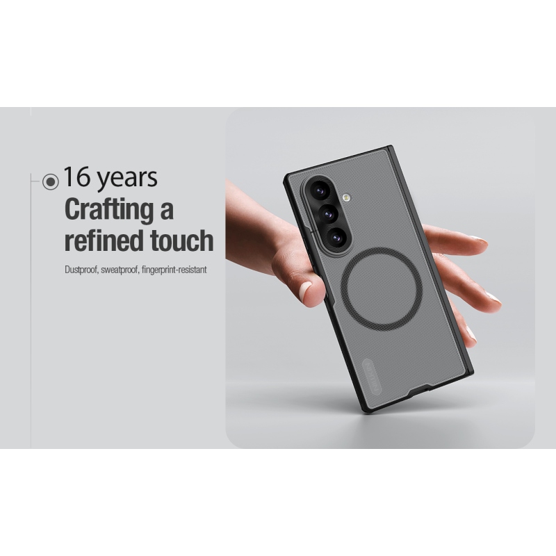 Nillkin Super Frosted FOLD mágneses hátlap a Samsung Galaxy Z Fold 8-hoz, Ultra Black