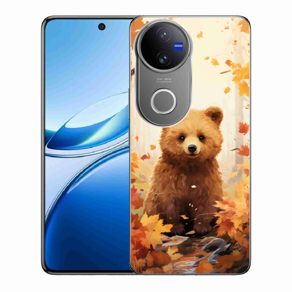 Zselés borítás mmCase a Vivo V50 5G-hez - medve az erdőben