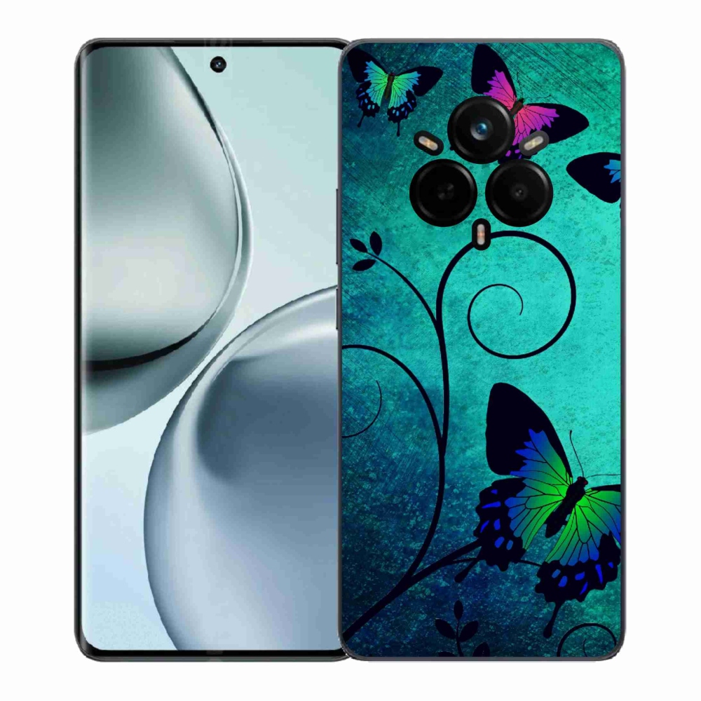 Gél borítás mmCase a Realme 14 Pro+ 5G számára - színes pillangók