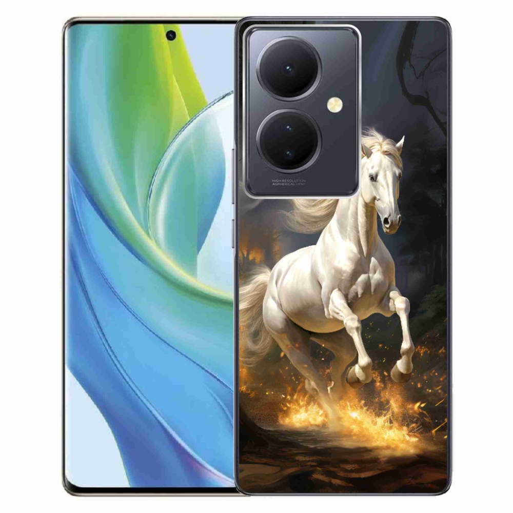 Gél borítás mmCase a Vivo V29 Lite 5G - fehér ló 2