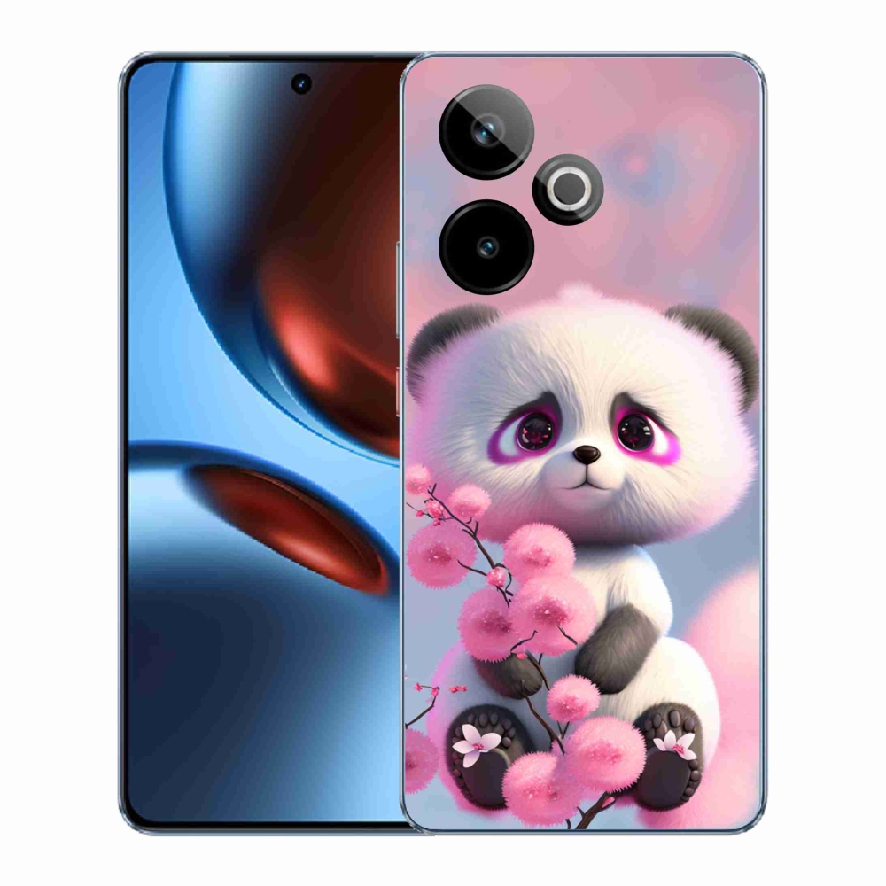Rugalmas zselés tok mmCase képpel a Realme GT 7 5G/GT 7T 5G számára - aranyos panda 1