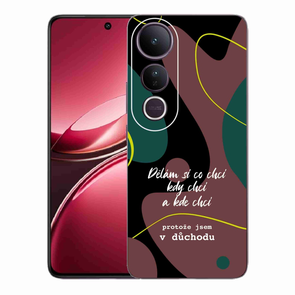 Gél borító mmCase a Vivo V50 Lite 4G/5G készülékhez - vicces szöveg 10 fekete háttér