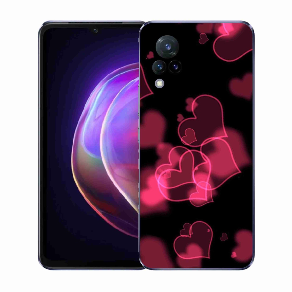 Gél borítás mmCase a Vivo V21 4G/5G készülékhez - piros szívek