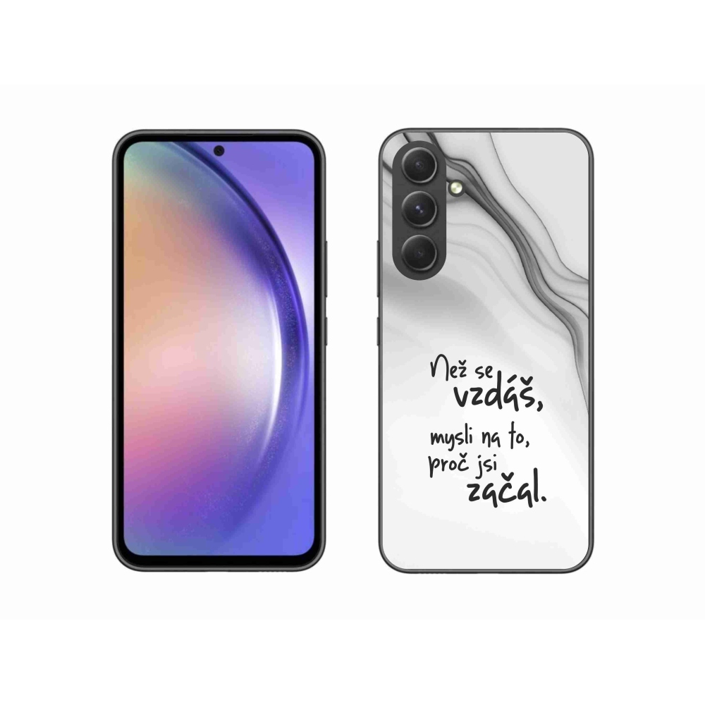 Gél borító mmCase Samsung Galaxy A54 5G - idézet 2 fehér háttér
