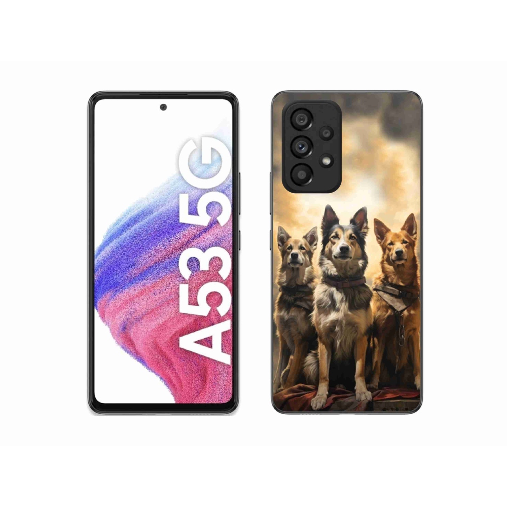 Zselés borítás mmCase Samsung Galaxy A53 5G - három kutya