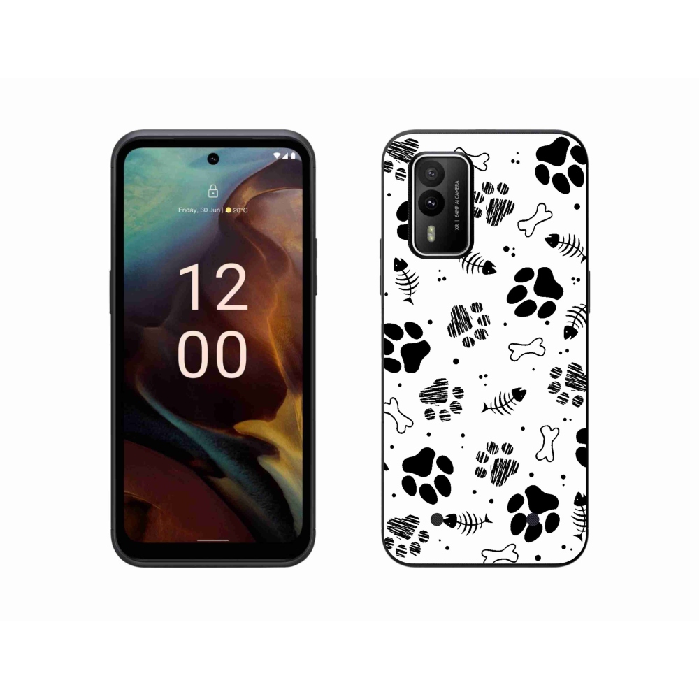 Zselés borítás mmCase a Nokia XR21 készülékhez - kutyamancsok 1