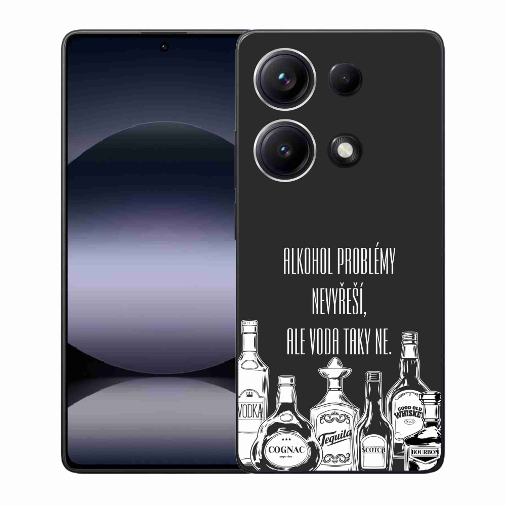 Gél borító mmCase a Xiaomi Redmi Note 14S számára - vicces szöveg fekete háttérrel