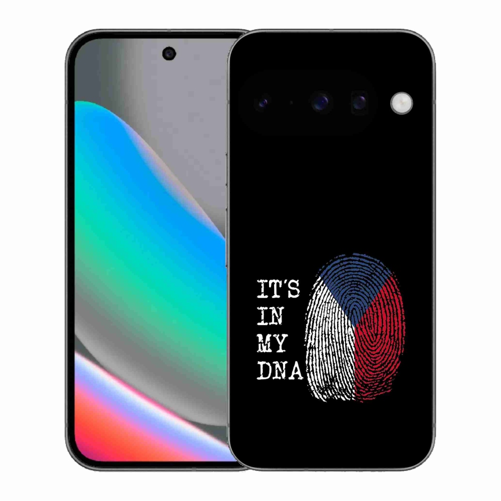 Zselés borítás mmCase a Google Pixel 10 számára - zászlós ujjlenyomat fekete háttérrel