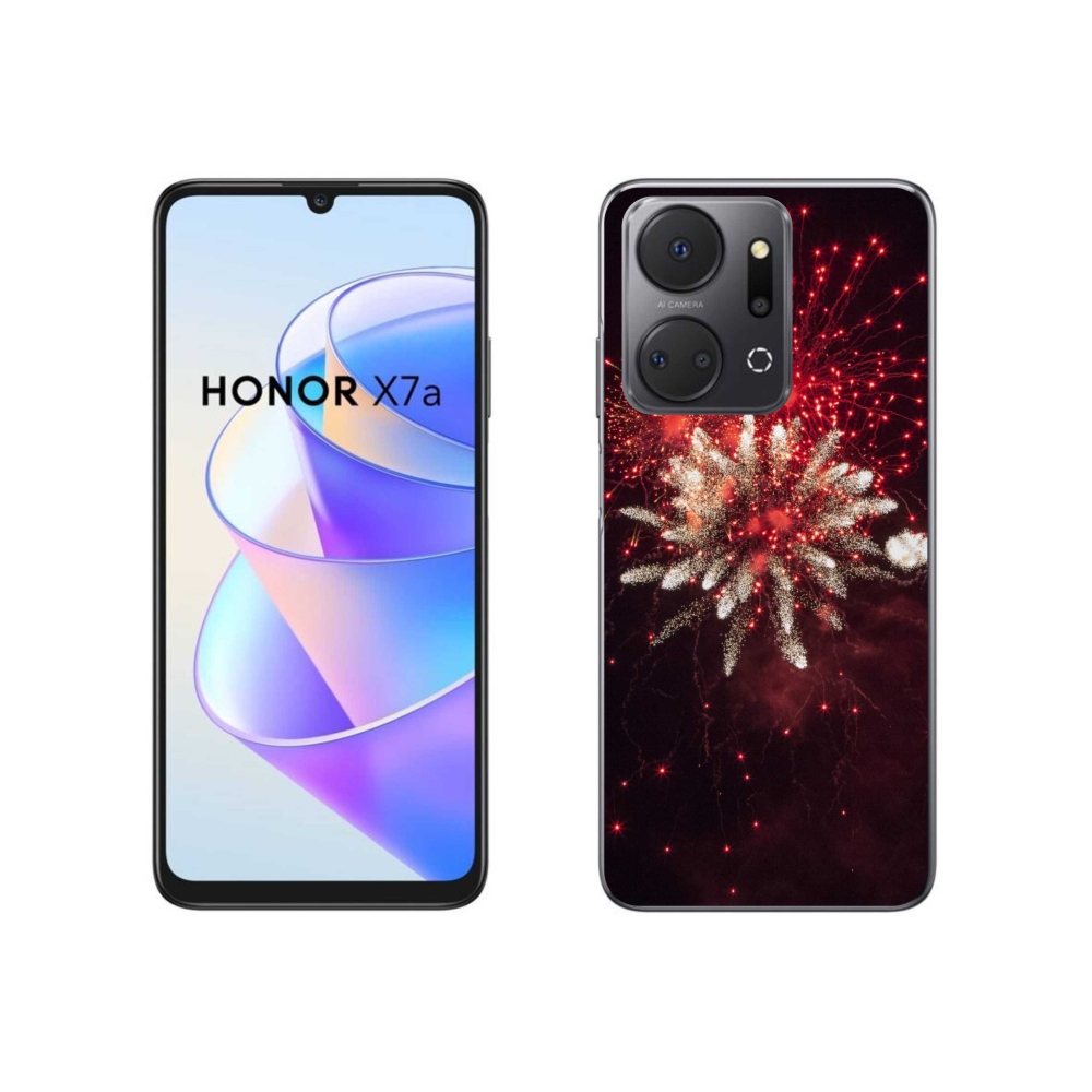 Zselés borítás mmCase a Honor X7a számára - tűzijátékok