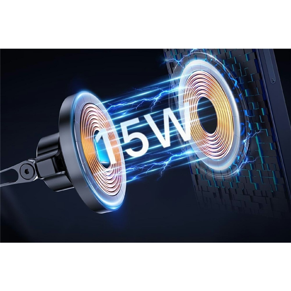 AKD255 mágneses autós tartó 15 W-os vezeték nélküli töltéssel