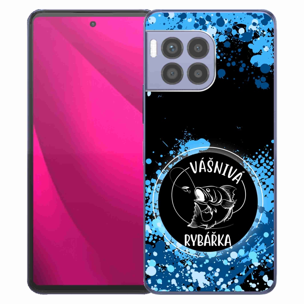 Gél borító mmCase a T-Mobile T Phone 2 Pro készülékhez - szenvedélyes halásznő fekete háttérrel