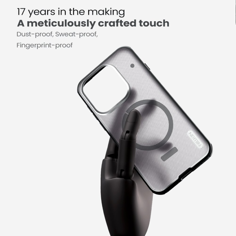 Nillkin Super Frosted PRO mágneses hátlap OnePlus 15-hez átlátszó fekete