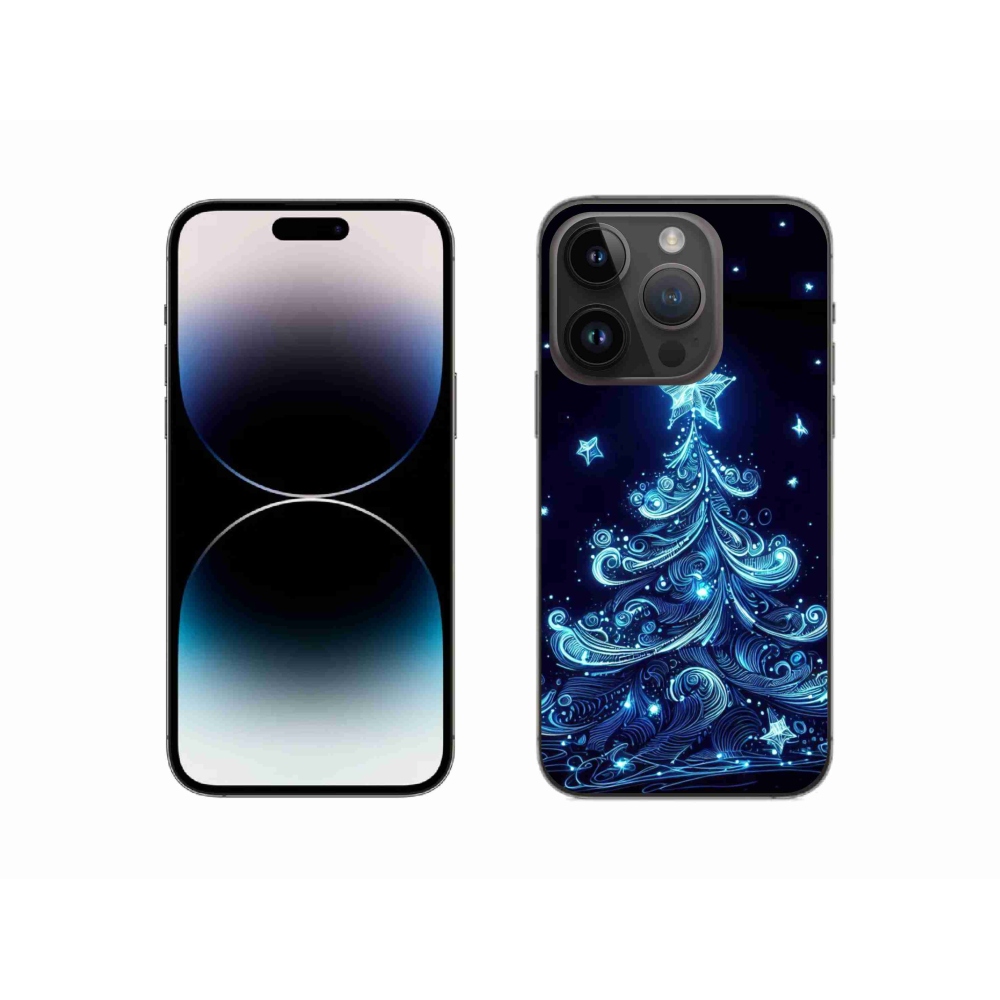 Gél borítás mmCase iPhone 14 Pro készülékhez - neon karácsonyfa 4