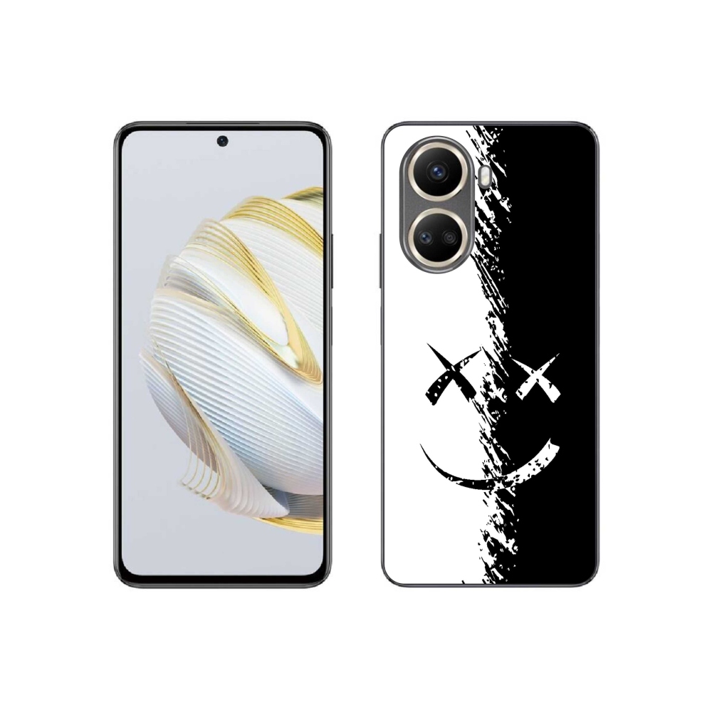 Gél borító mmCase a Huawei Nova 10 SE-n - fekete-fehér mosolygó
