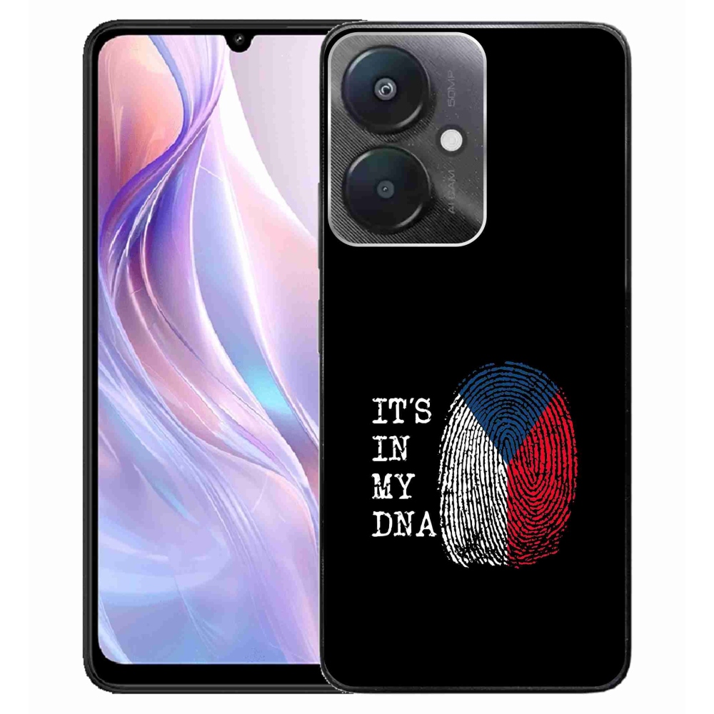 Gél borító mmCase a Xiaomi Redmi 13C 5G - zászlós ujjlenyomat fekete háttérrel