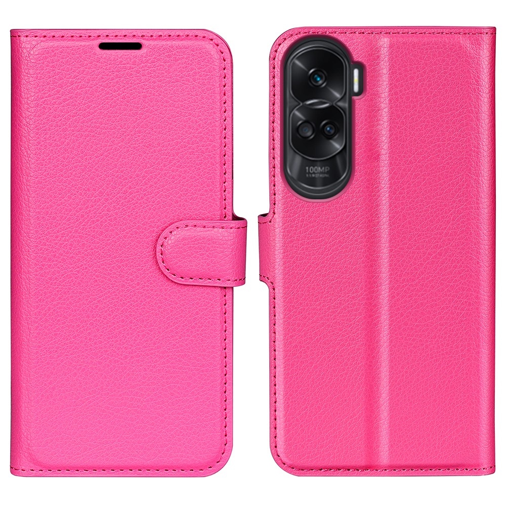 Litchi könyv tok a Honor 90 Lite-hoz - rózsaszínű