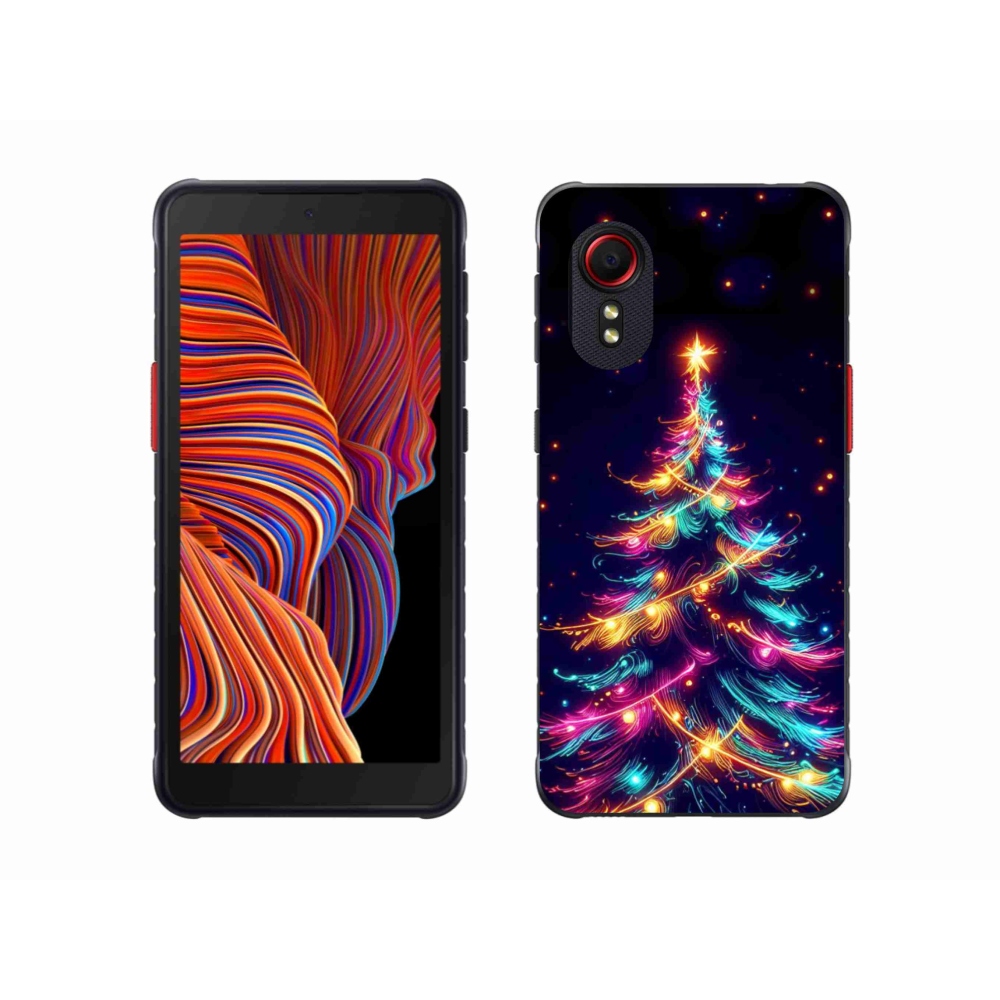 Gél borítás mmCase Samsung Galaxy Xcover 5 - neon karácsonyfa