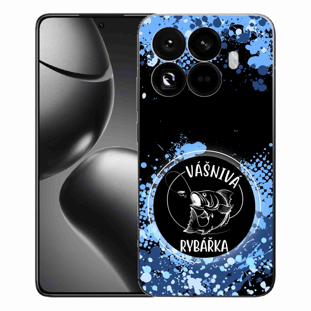 Gél borító mmCase a Xiaomi 15T Pro számára - szenvedélyes halásznő fekete háttérrel