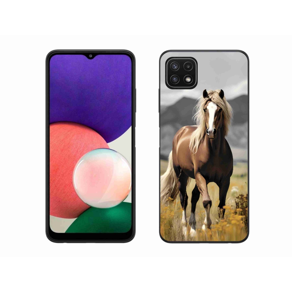 Zselés borítás mmCase Samsung Galaxy A22 5G - barna ló 1