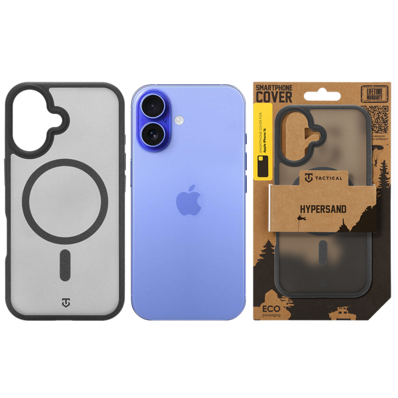 Tactical MagForce Hypersand tok az Apple iPhone 16-hoz, Asphalt színben