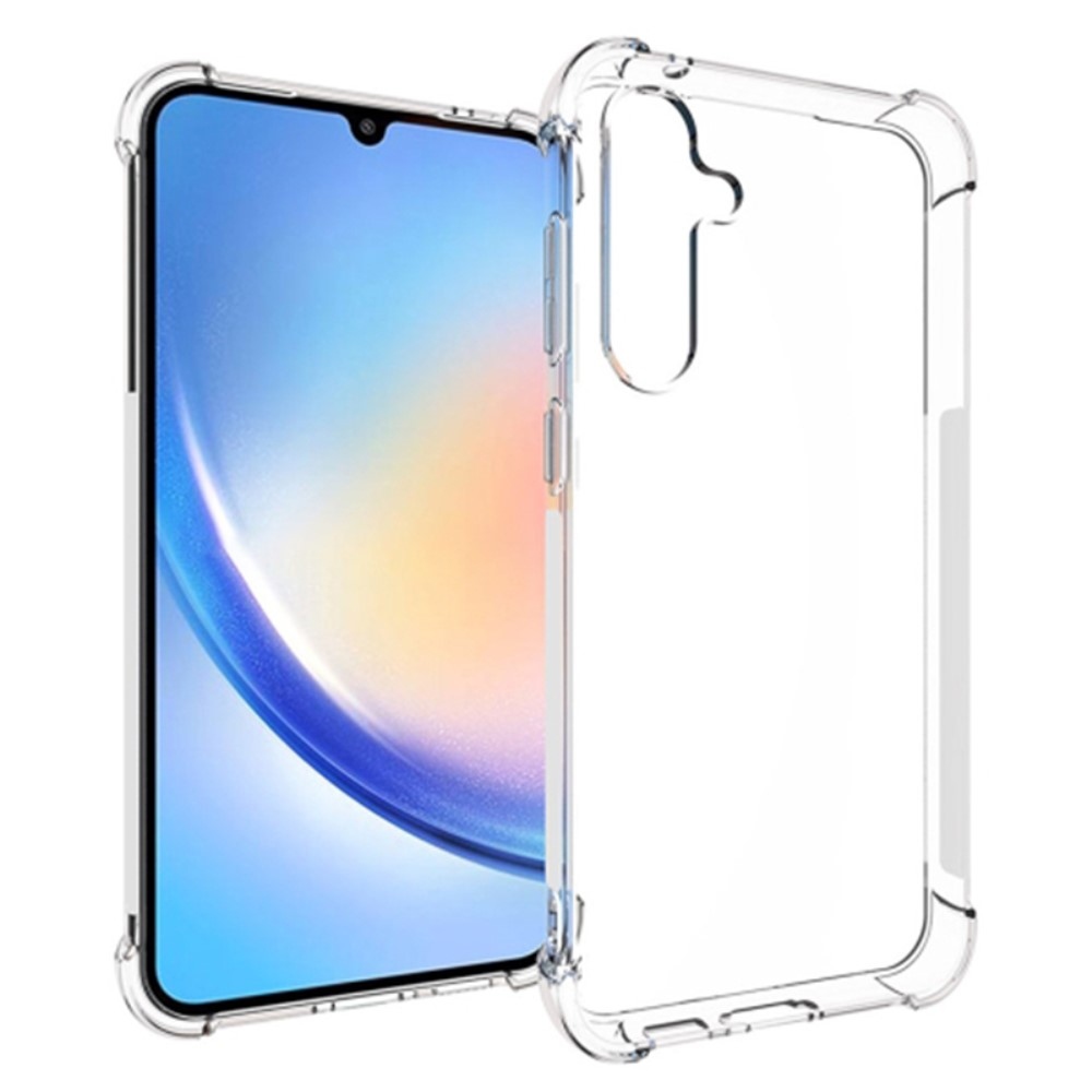 Átlátszó zselés tok megerősített sarkokkal Samsung Galaxy S23 FE készülékhez - átlátszó