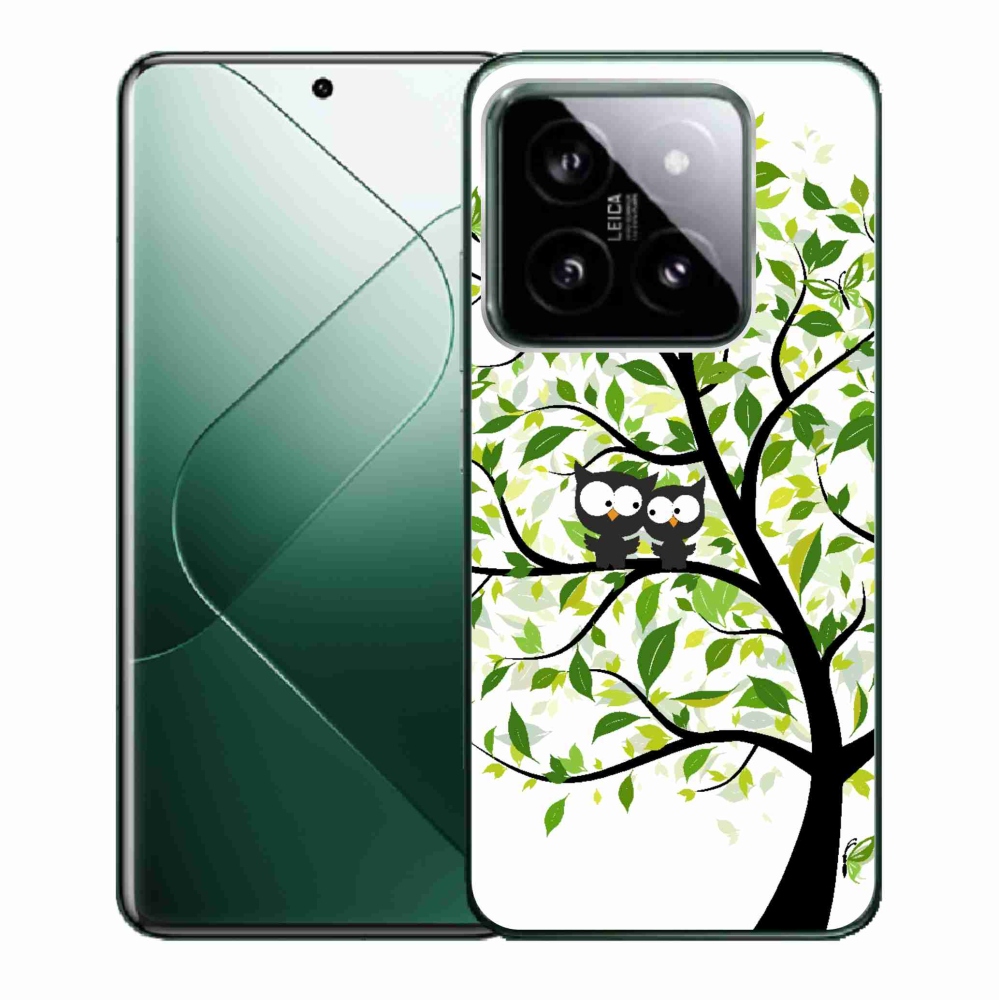 Gél borító mmCase a Xiaomi 14-hez - baglyok a fán