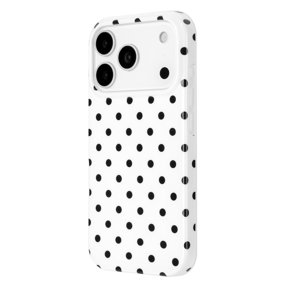 Dots gél tok iPhone 18 Pro Max/17 Pro Max mobiltelefonhoz – fehér