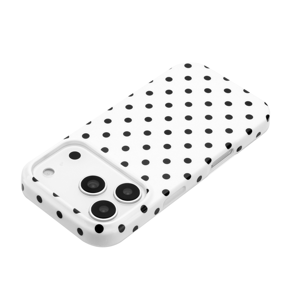Dots gél tok iPhone 18 Pro Max/17 Pro Max mobiltelefonhoz – fehér