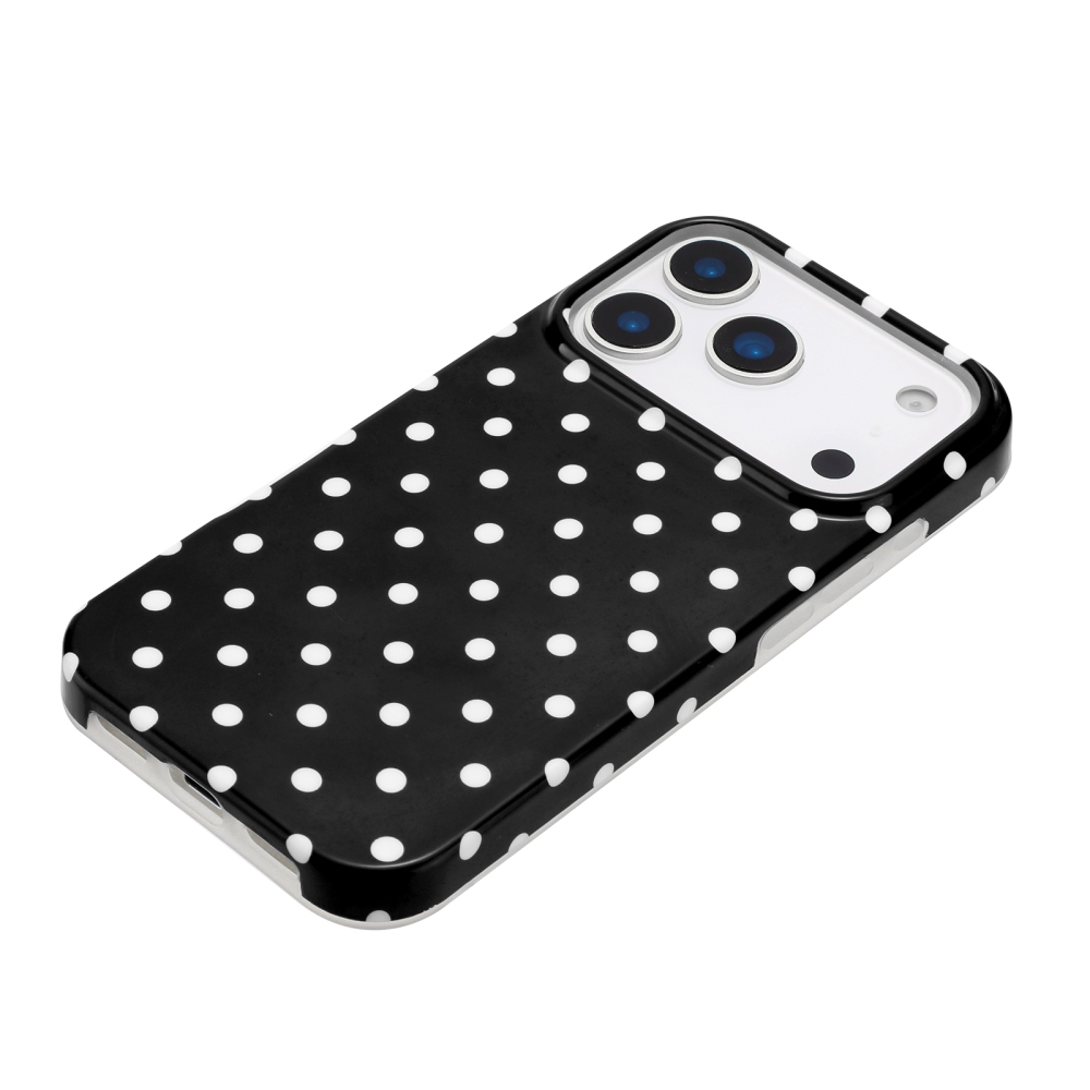 Dots gél tok iPhone 18 Pro Max/17 Pro Max mobiltelefonhoz – fekete
