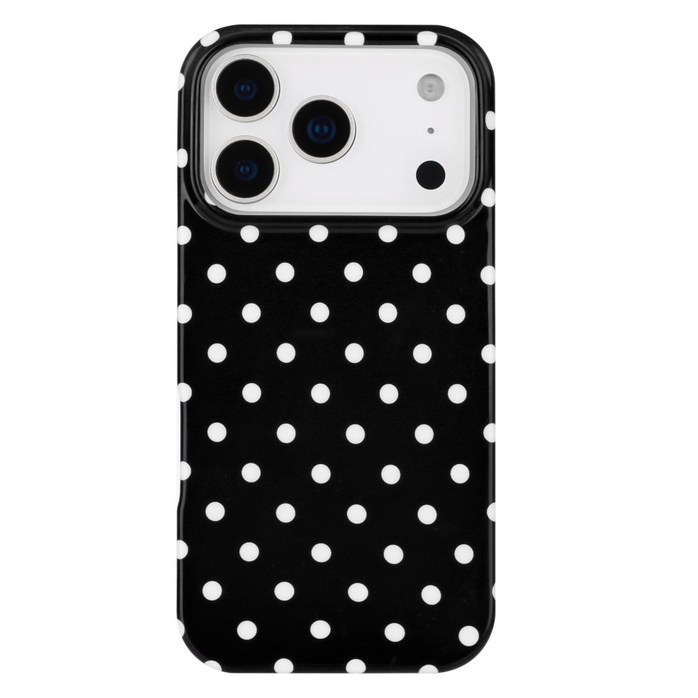 Dots gél tok iPhone 18 Pro Max/17 Pro Max mobiltelefonhoz – fekete