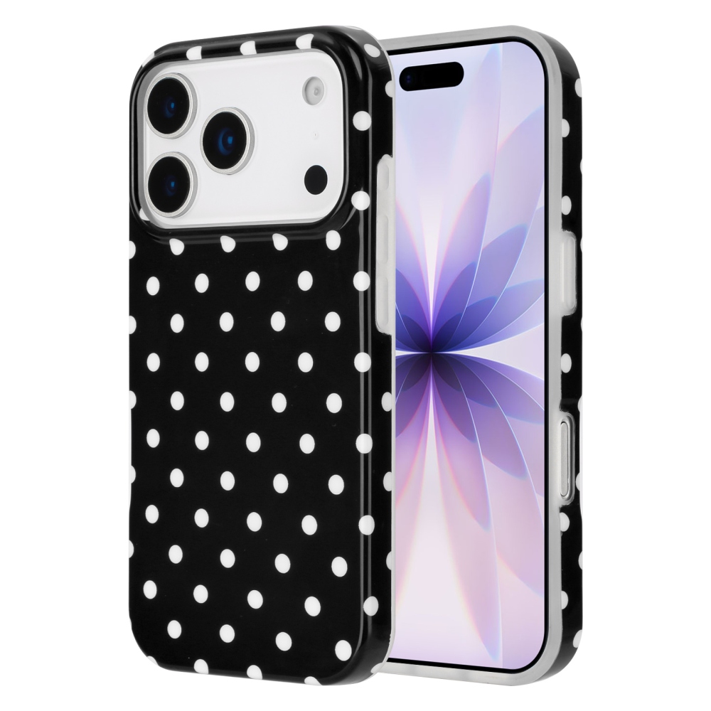 Dots gél tok iPhone 18 Pro Max/17 Pro Max mobiltelefonhoz – fekete