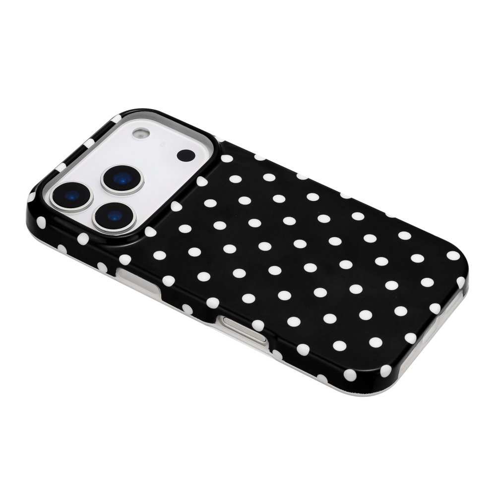 Dots gél tok iPhone 18 Pro Max/17 Pro Max mobiltelefonhoz – fekete
