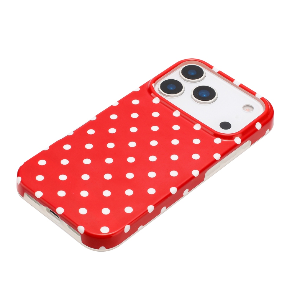 Dots gél tok iPhone 18 Pro Max/17 Pro Max mobiltelefonhoz – piros