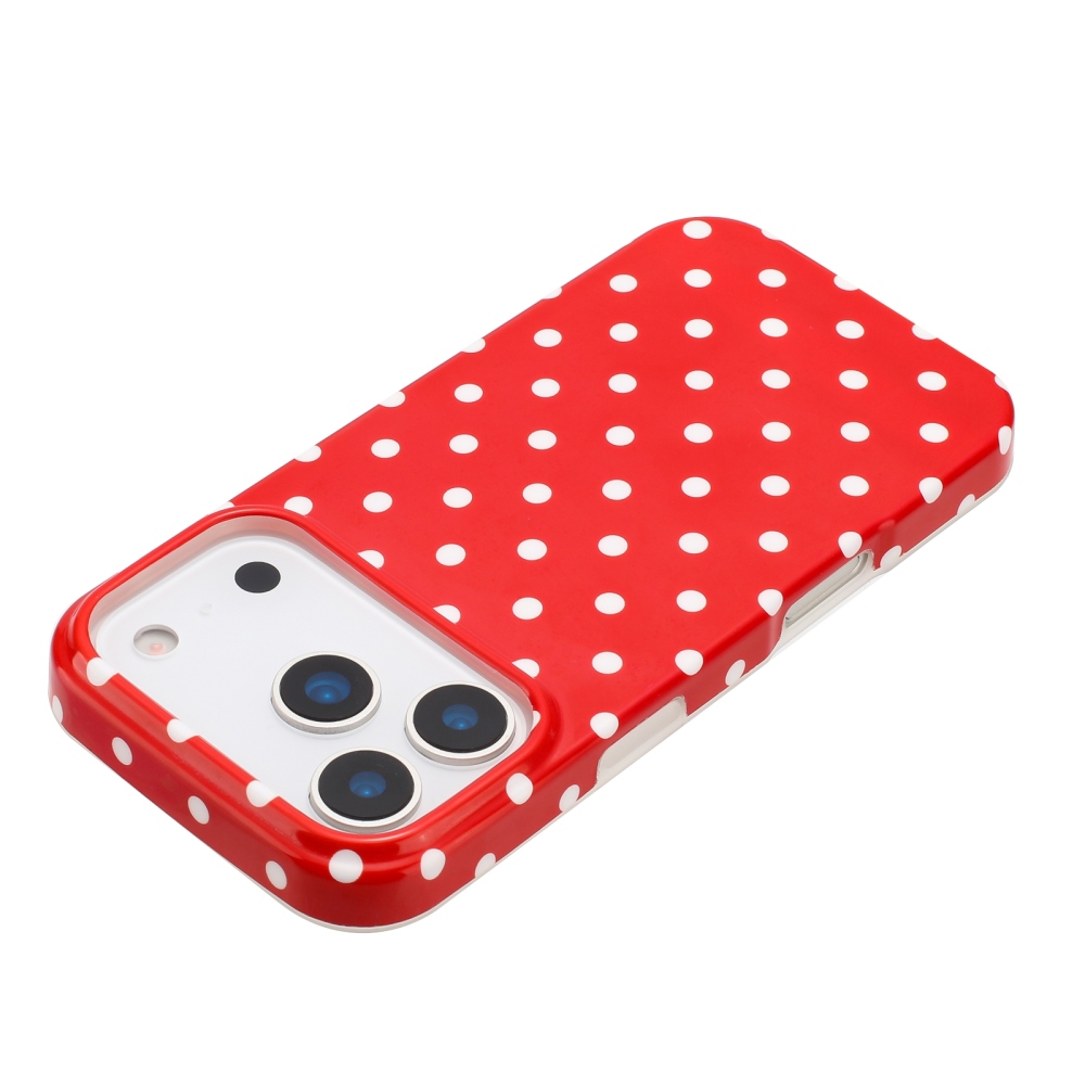 Dots gél tok iPhone 18 Pro Max/17 Pro Max mobiltelefonhoz – piros