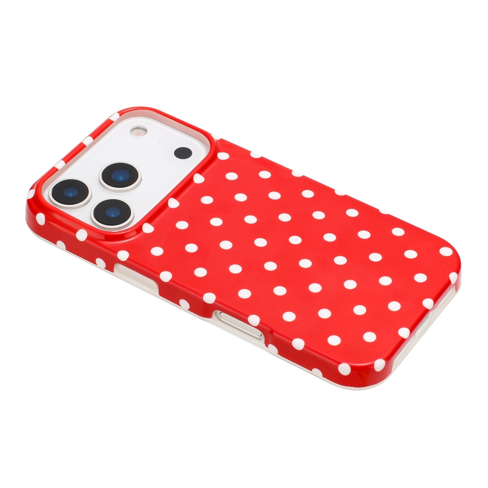 Dots gél tok iPhone 18 Pro Max/17 Pro Max mobiltelefonhoz – piros