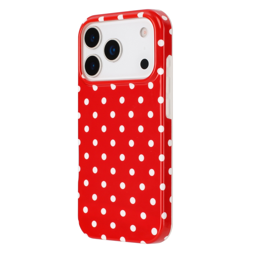 Dots gél tok iPhone 18 Pro Max/17 Pro Max mobiltelefonhoz – piros