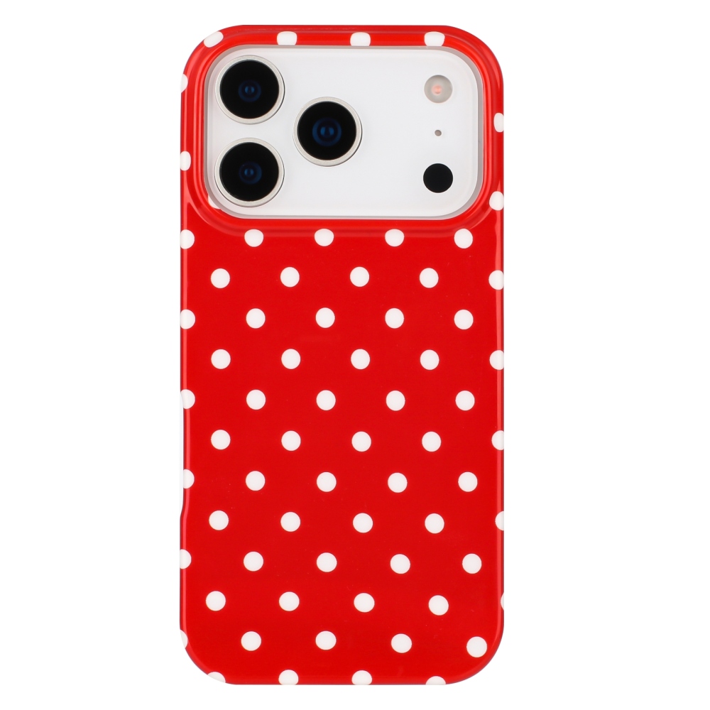 Dots gél tok iPhone 18 Pro Max/17 Pro Max mobiltelefonhoz – piros
