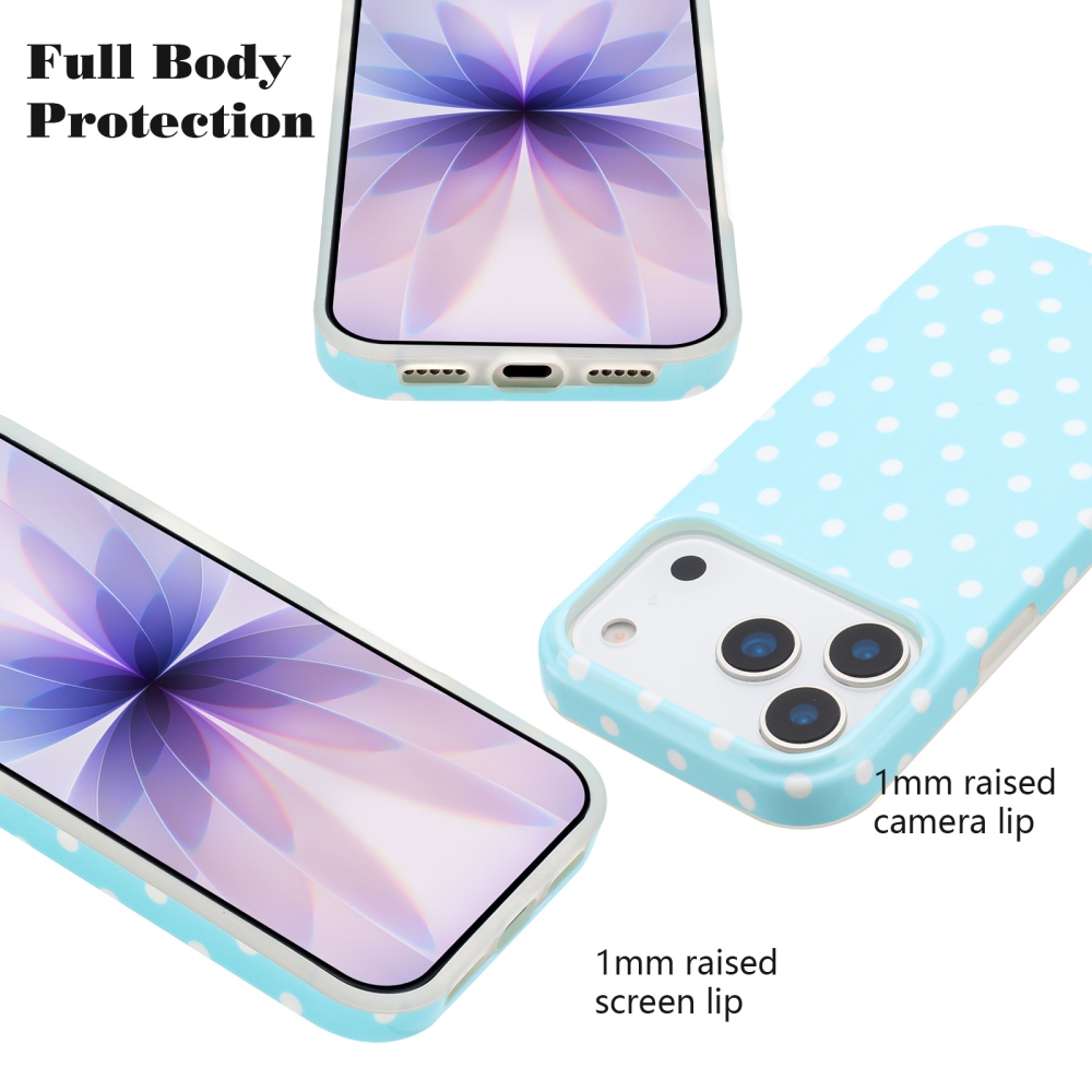 Dots gél tok iPhone 18 Pro Max/17 Pro Max mobiltelefonhoz – kék