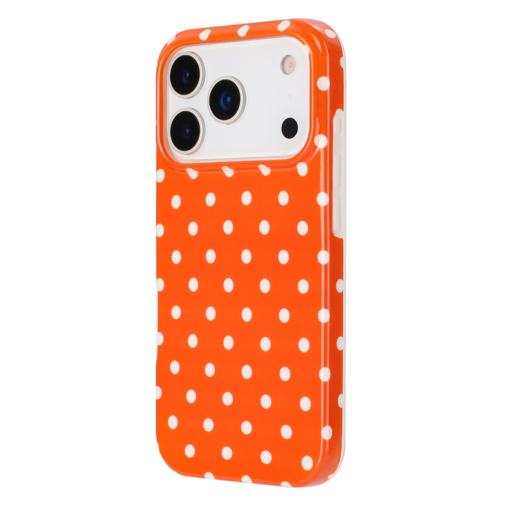 Dots gél tok iPhone 18 Pro Max/17 Pro Max mobilhoz – narancssárga